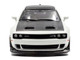 2020 Dodge Challenger SRT Hellcat Redeye Widebody White Knuckle with Matt Black Hood and Top 1/43 Diecast Model Car Solido S4310309