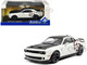2020 Dodge Challenger SRT Hellcat Redeye Widebody White Knuckle with Matt Black Hood and Top 1/43 Diecast Model Car Solido S4310309