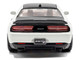 2020 Dodge Challenger SRT Hellcat Redeye Widebody White Knuckle with Matt Black Hood and Top 1/43 Diecast Model Car Solido S4310309