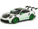 2023 Porsche 911 992 GT3 RS Tribute to Carrera RS Package White with Green Stripes and Black Hood and Top 1/43 Diecast Model Car Solido S4314801