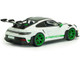 2023 Porsche 911 992 GT3 RS Tribute to Carrera RS Package White with Green Stripes and Black Hood and Top 1/43 Diecast Model Car Solido S4314801