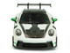 2023 Porsche 911 992 GT3 RS Tribute to Carrera RS Package White with Green Stripes and Black Hood and Top 1/43 Diecast Model Car Solido S4314801