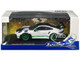 2023 Porsche 911 992 GT3 RS Tribute to Carrera RS Package White with Green Stripes and Black Hood and Top 1/43 Diecast Model Car Solido S4314801 2023 Porsche 911 992 GT3 RS Tribute to Carrera RS Package White with Green Stripes and Black Hood and Top 1/43 Diecast Model Car Solido S4314801