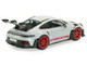 2023 Porsche 911 992 GT3 RS Ice Gray Metallic with Pyro Red Stripes 1/43 Diecast Model Car Solido S4314802 2023 Porsche 911 992 GT3 RS Ice Gray Metallic with Pyro Red Stripes 1/43 Diecast Model Car Solido S4314802