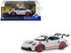 2023 Porsche 911 992 GT3 RS Ice Gray Metallic with Pyro Red Stripes 1/43 Diecast Model Car Solido S4314802 2023 Porsche 911 992 GT3 RS Ice Gray Metallic with Pyro Red Stripes 1/43 Diecast Model Car Solido S4314802