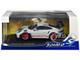 2023 Porsche 911 992 GT3 RS Ice Gray Metallic with Pyro Red Stripes 1/43 Diecast Model Car Solido S4314802 2023 Porsche 911 992 GT3 RS Ice Gray Metallic with Pyro Red Stripes 1/43 Diecast Model Car Solido S4314802
