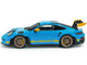 2023 Porsche 911 992 GT3 RS Tribute to 24 Hours of Daytona 2003 Riviera Blue with Yellow Stripes 1/43 Diecast Model Car Solido S4314803