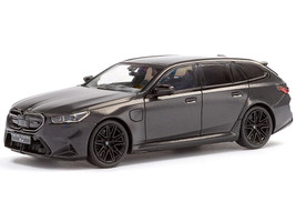 2024 BMW M5 Touring Frozen Deep Gray Metallic with Black Top 1/43 Diecast Model Car Solido S4317502