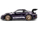 2024 Porsche 911 GT3 RS Weissach Package Viola Purple Metallic with Carbon Hood Stripes and Top 1/18 Diecast Model Car Solido S1812103