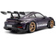 2024 Porsche 911 GT3 RS Weissach Package Viola Purple Metallic with Carbon Hood Stripes and Top 1/18 Diecast Model Car Solido S1812103