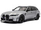 2024 BMW M3 Competition M xDrive Touring Frozen Pure Gray Metallic with Black Top 1/18 Diecast Model Car Solido S1813702