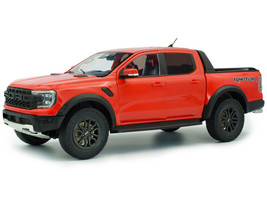 2024 Ford Ranger Raptor Pickup Truck Orange Red 1/18 Diecast Model Car Solido S1813901
