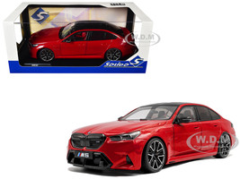 2025 BMW M5 Fire Red with Black Top 1/18 Diecast Model Car Solido S1814702