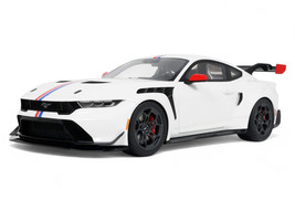 2025 Ford Mustang GTD Spirit of America Performance White with Blue and Red Stripes 1/18 Model Car GT Spirit GT956