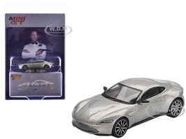 Aston Martin DB10 Silver Metallic 007 James Bond Spectre 2015 Movie Limited Edition 1/64 Diecast Model Car Mini GT MGT00910-007E