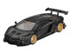 Lamborghini Aventador LB Works Matt Black with Carbon Hood Limited Edition 1/64 Diecast Model Car Mini GT MGT01087