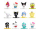 Set of 12 Diecast Figures Hello Kitty and Friends Franchise Nano Metalfigs Series Diecast models Jada 37119