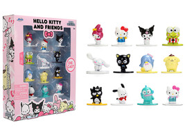 Set of 12 Diecast Figures Hello Kitty and Friends Franchise Nano Metalfigs Series Diecast models Jada 37119