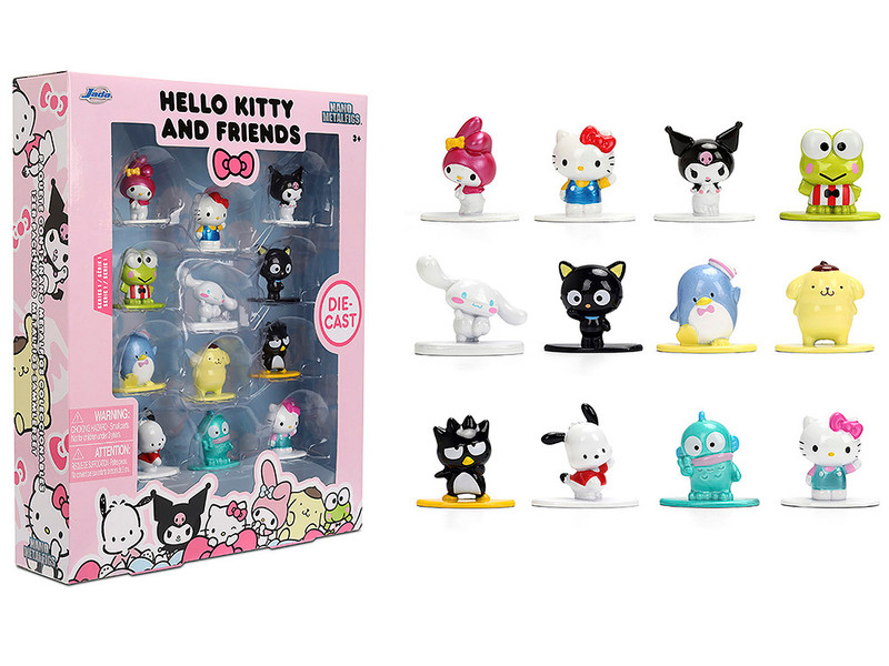 Set of 12 Diecast Figures Hello Kitty and Friends Franchise Nano Metalfigs Series Diecast models Jada 37119