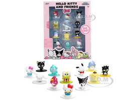 Set of 12 Diecast Figures Hello Kitty and Friends Franchise Nano Metalfigs Series Diecast models Jada 37119