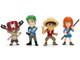 Set of 4 Diecast Figures One Piece 2023 Current TV Series Metalfigs Series Diecast models Jada 37315