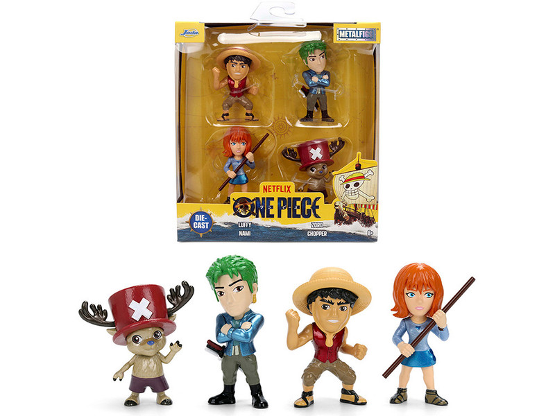 Set of 4 Diecast Figures One Piece 2023 Current TV Series Metalfigs Series Diecast models Jada 37315