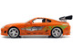 Dom s 1970 Dodge Charger R T Black and Brian s Toyota Supra Orange with Graphics Set of 2 Cars Fast & Furious 25th Anniversary Fast & Furious Series 1/24 Diecast Model Cars Jada 37542