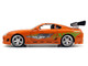 Dom s 1970 Dodge Charger R T Black and Brian s Toyota Supra Orange with Graphics Set of 2 Cars Fast & Furious 25th Anniversary Fast & Furious Series 1/24 Diecast Model Cars Jada 37542