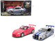 Brian s Nissan Skyline GT R R34 Silver Metallic with Blue Stripes and Suki s Honda S2000 Pink with Graphics Set of 2 Cars Fast & Furious 25th Anniversary Fast & Furious Series 1/24 Diecast Model Cars Jada 37543