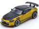 Nissan Fairlady Z Top Secret RZ34 RHD Right Hand Drive Gold Metallic with Carbon Hood and Black Top 1/64 Diecast Model Car Inno Models IN64-400ZTS-GOLD