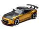 Nissan Fairlady Z Top Secret RZ34 RHD Right Hand Drive Gold Metallic with Carbon Hood and Black Top 1/64 Diecast Model Car Inno Models IN64-400ZTS-GOLD