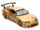 Toyota Supra A80 Top Secret GT300 RHD Right Hand Drive Gold Metallic Tokyo Auto Salon 2025 Event Exclusive 1/64 Diecast Model Car Inno Models IN64-A80TS-TAS25