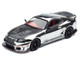 Toyota Supra A80 Top Secret GT300 RHD Right Hand Drive Chrome with Carbon Hood and Red Interior Tokyo Auto Salon 2026 Event Exclusive 1/64 Diecast Model Car Inno Models IN64-A80TS-TAS26