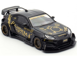 Toyota GR86 Pandem RHD Right Hand Drive Black with Gold Graphics Hobby Expo China 2025 Event Exclusive 1/64 Diecast Model Car Inno Models IN64-GR86P-HEC25