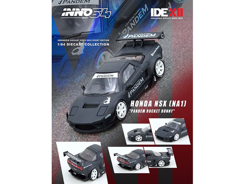 Honda NSX NA1 RHD Right Hand Drive Pandem Rocket Bunny Carbon Fiber Indonesia Diecast Expo 2025 Event Edition 1/64 Diecast Model Car Inno Models IN64-NSXP-IDE25