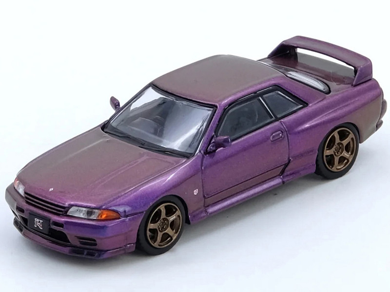 Nissan Skyline GT R R32 RHD Right Hand Drive Midnight Purple Metallic Australian Special Edition 1/64 Diecast Model Car Inno Models IN64-R32-MP-AS
