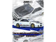 Nissan Skyline GT R R34 Top Secret RHD Right Hand Drive White with Carbon Hood 1/64 Diecast Model Car Inno Models IN64-R34TS-WHI
