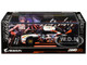 Nissan GT R R35 Widebody RHD Right Hand Drive Black and White with Graphics AORUS X INNO64 Limited Edition 1/64 Diecast Model Car Inno Models IN64-R35LB-AORUS