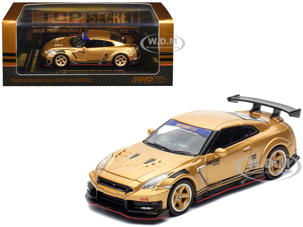 ミニカー TOP SECRET R35 GT-R TOP SECRET GOLD 1/43 Nissan GT-R (R35) Top Secret Thailand RHD (Right Hand Drive) Gold