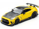 Nissan GT R R35 RHD Right Hand Drive Yellow with Carbon Hood and Black Top The Model Car Show Singapore 2025 Event Edition 1/64 Diecast Model Car Inno Models IN64-R35TS-TMCSS25