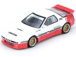 Mazda RX 7 FC3S Pandem Rocket Bunny White and Red with Black Stripes The Model Car Show Singapore 2025 Event Edition 1/64 Diecast Model Car Inno Models IN64-RX7FCP-TMCSS25