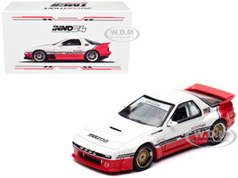 Mazda RX 7 FC3S Pandem Rocket Bunny White and Red with Black Stripes The Model Car Show Singapore 2025 Event Edition 1/64 Diecast Model Car Inno Models IN64-RX7FCP-TMCSS25