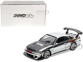 Nissan Top Secret Silvia S15 RHD Right Hand Drive Chrome with Carbon Hood Tokyo Auto Salon Kuala Lumpur 2025 Event Edition 1/64 Diecast Model Car Inno Models IN64-S15TS-TASKL25