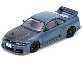 Nissan Top Secret Skyline GT R BCNR33 RHD Right Hand Drive Stealth Gray with Carbon Hood Tokyo Auto Salon Hong Kong 2025 Event Edition 1/64 Diecast Model Car Inno Models IN64-R33TS-TASHK25