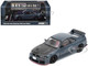 Nissan Top Secret Skyline GT R BCNR33 RHD Right Hand Drive Stealth Gray with Carbon Hood Tokyo Auto Salon Hong Kong 2025 Event Edition 1/64 Diecast Model Car Inno Models IN64-R33TS-TASHK25