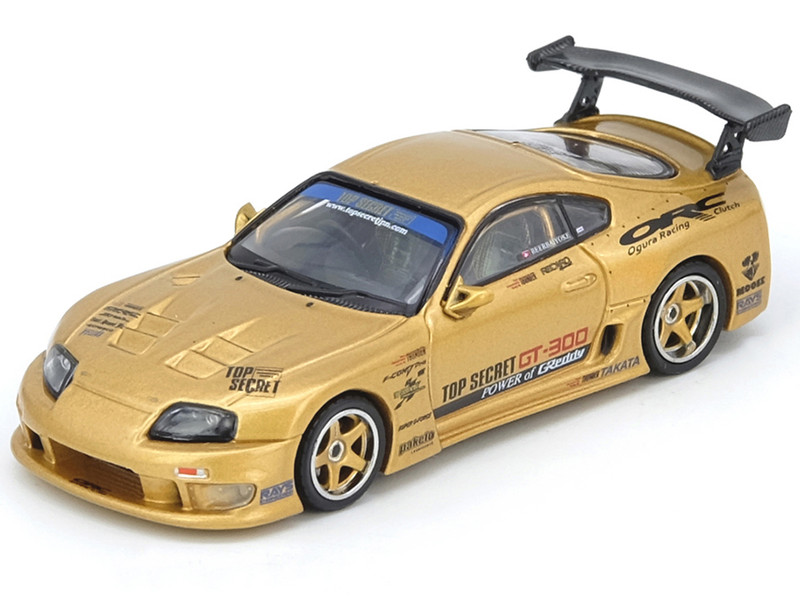 Toyota Supra A80 Top Secret Thailand GT300 RHD Right Hand Drive Gold Metallic Tokyo Auto Salon Kuala Lumpur 2025 Event Exclusive 1/64 Diecast Model Car Inno Models IN64-A80TSTH-TASKL25