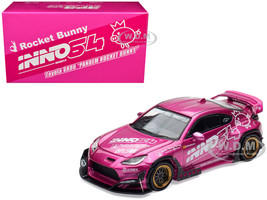Toyota GR86 Pandem Rocket Bunny RHD Right Hand Drive Pink Metallic with Graphics APA XPO 2025 Event Exclusive 1/64 Diecast Model Car Inno Models IN64-GR86P-APA25