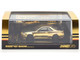 Nissan Skyline GT R R34 Top Secret RHD Right Hand Drive Gold Chrome with Carbon Hood GTSHOW 2025 VIP Limited Edition 1/64 Diecast Model Car Inno Models IN64-R34TS-GTSHOW25VIP