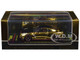 Nissan GT R R35 Nismo RHD Right Hand Drive Gold Chrome with Carbon Hood and Top APA XPO Tokyo Auto Salon Hong Kong 2025 Event Edition 1/64 Diecast Model Car Inno Models IN64-R35N-APAXPO-TASHK25