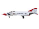 McDonnell Douglas F 4E Phantom II Fighter Bomber Aircraft Thunderbirds with Decals for No 1 to 7 planes 1973 74 Season United States Air Force Air Power Series 1/72 Diecast Model Hobby Master HA19084